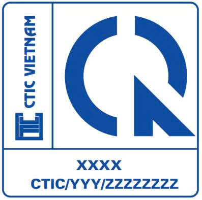 Hình 01: Hình dạng của dấu chứng nhận hợp quy của CTIC VIETNAM