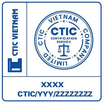 Hình 03: Hình dạng của dấu chứng nhận hợp chuẩn của CTIC VIETNAM