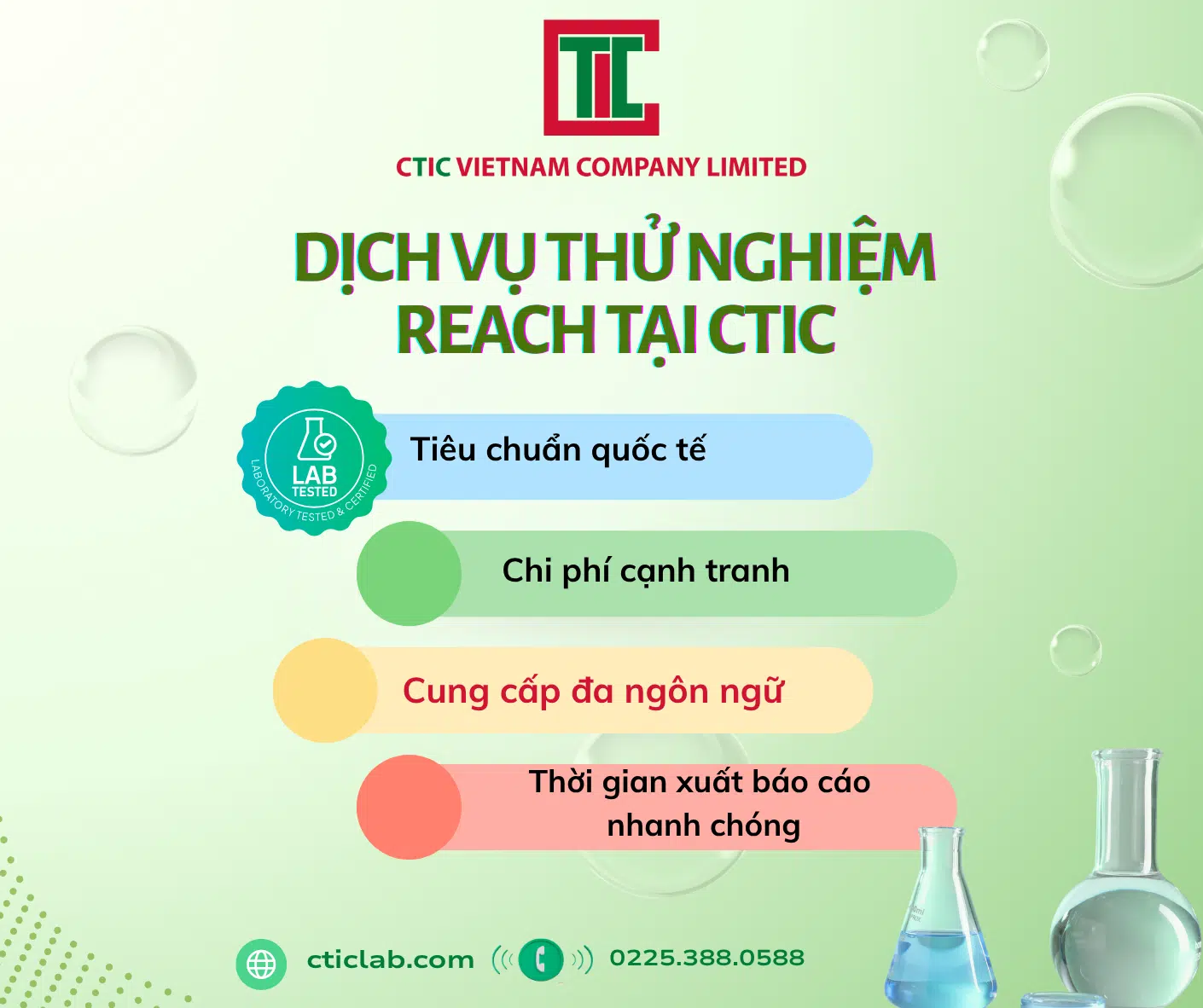 Dịch vụ thử nghiệp REACH tại CTIC